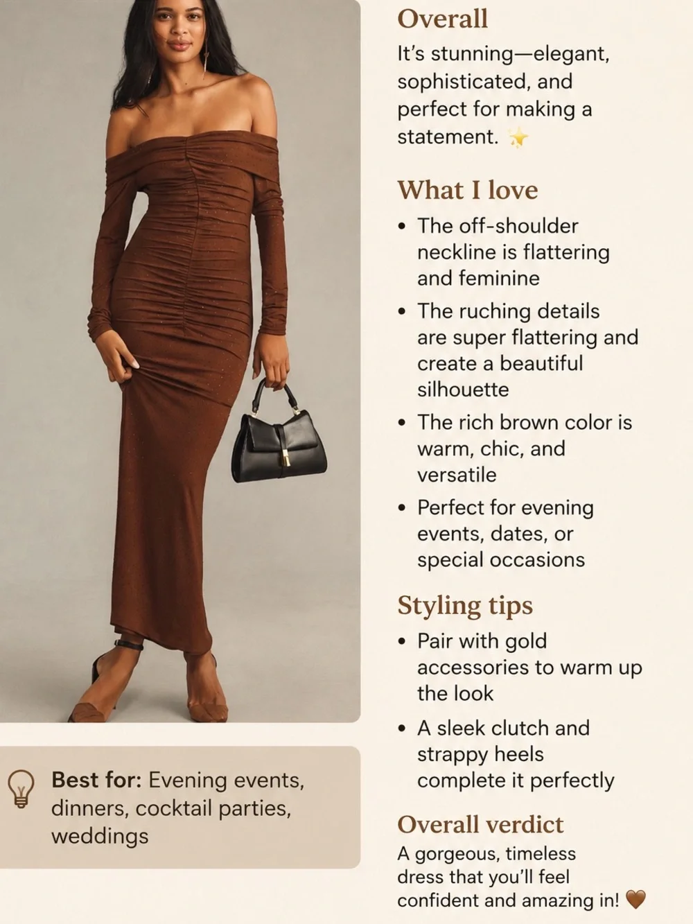 Anthro  Bardot Artura Diamante Fitted Off shoulder Ruched Maxi Dress Event Dates - Picture 2 of 15
